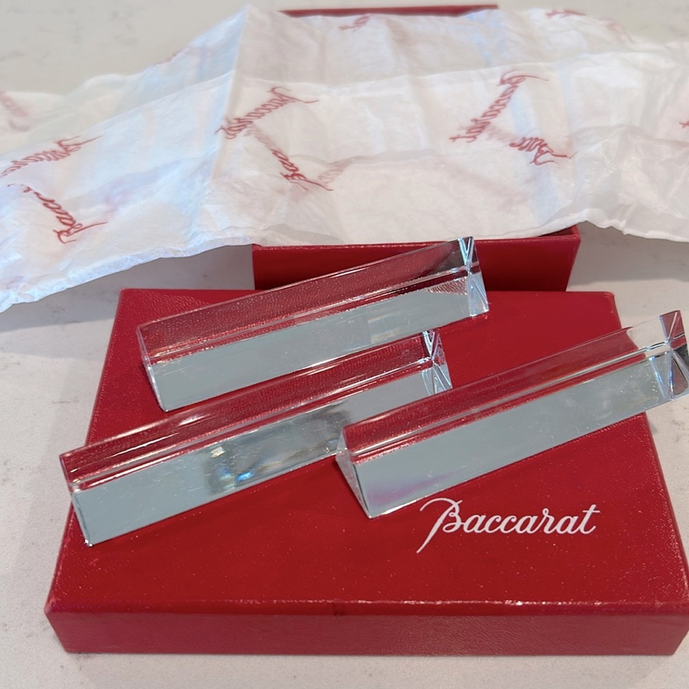 Baccarat crystal knife rests (3)